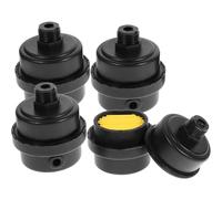 JOINPAYA Filtro Aria Compressore Silenziato 4 Pezzi in Plastica Nero Blocco Polvere e Umidità per Compressori senza Olio Accessori Funzionali