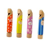 JOINPAYA Flauto Giocattolo Educativo Per Bambini - Set Di Fischietti in Legno - Fischietto A Strappo Per Bambini - Sviluppa Lattenzione E Lamore Per La Musica
