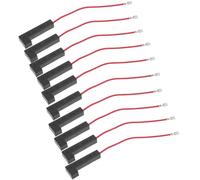 JOINPAYA Fusibile ad Alta Tensione Filo di Rame e Molla da 4,8mm 10 Pezzi per Microonde 800ma Ricambio Nero per Apparecchi Elettrici da Cucina