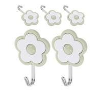 JOINPAYA Ganci da Parete Facili da Installare Autoadesivi a Forma di Fiore 5 Pezzi in Ps e Resistenti per Massimizzare lo Spazio per Cucina e Bagno