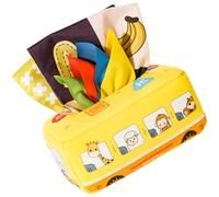 JOINPAYA Giocattolo Sensoriale Scatola di Fazzoletti per Set Lavabile Coperchio e Tessuti Stimola capacità Motorie Fini Adatto a Ragazzo Ragazza e Prime Fasi di Sviluppo