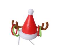 JOINPAYA Gioco di Lancio Dell’anello Cappello Gonfiabile a Corna, Giocattolo Natalizio Colorato in Pvc Resistente per Feste di Natale e Attività All’aperto