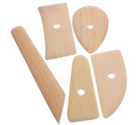 JOINPAYA Kit per Intagliare la Ceramica 5 Pezzi Raschietti in Argilla, Strumenti per Modellare e Levigare, Adatti a Laboratori di Arte e Scultura