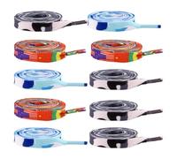 JOINPAYA Lacci Elastici Piatti Arcobaleno, Set da 20 Pezzi, in Poliestere Leggermente Elastico, Colorati Sfumati per Scarpe Sportive e Casual Colore Casuale