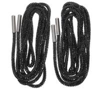 JOINPAYA Lacci per Scarpe Cristalli Scintillanti 120 CM Neri Lacci Rotondi con Pietre per Scarpe da Ginnastica e Coulisse per Felpe Accessori Moda Sportivi e Decorativi DIY