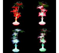 JOINPAYA Lampada da Tavolo a LED Decorativa Vaso Luminoso Artificiale, Luce LED Calda Base Stabile, Set 4 Pezzi per Decorazioni Casa, Hotel e Bar Colore Casuale