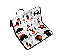 JOINPAYA Libro attività Ragazzo Ragazza in Morbido con Specchio per Stimolazione Visiva e Giochi per Pancia Giocattolo Sensoriale Bianco e Nero per Comunicazione Resistente e Leggero