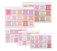 JOINPAYA Linguette Autoadesive per la Bibbia 5 Fogli Etichette Indice per lo Studio Resistenza Prolungata e Leggibile per Efficiente