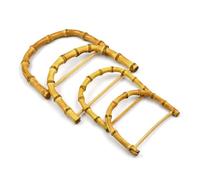 JOINPAYA Manici per Borse Fai da Te in Radice di bambù 2 Pezzi Manici Tipo d per Borsa da Mare Accessori Artigianali 14,5 CM