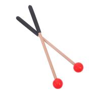 JOINPAYA Mazze Percussioni Testa in Gomma e Manico in Legno, Set da 2 Bastoncini per Xilofono Antiscivolo da 24 Cm, Bacchette per Tamburo a Lingua, Marimba e Glockenspiel per Scuole