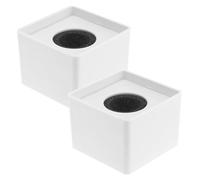 JOINPAYA Microfono a Cubo Supporto Antiurto in Plastica ABS, 2 Pezzi, Bandierine per Microfono Quadrate per Eventi dal Interviste Professionali