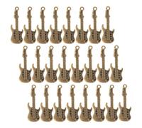 JOINPAYA Mini Guitar Ornament in Metal 3.5X1.3In Durable 100Pezzi Set For Phone Case DIY Crafts And Creative Hobbies