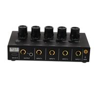 JOINPAYA Mini Mixer Di Linea Stereo Per Registrazione e Streaming Sub-mixaggio Per Chitarra Microfono Basso e Tastiera Digitale Barra Audio Basso Rumore Per Piccoli Studi