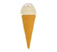 JOINPAYA Modello di Cono Gelato Bianco in Pvc per Decorazione Artificiale e Fotografia, per Atmosfera Estiva e Vetrine di Caffè Effetto Realistico