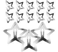 JOINPAYA Mollettoni Trendy a Forma di Stella per Chioma 20 Pezzi in Metallo Argento, Superficie Liscia e Versatile, Accessori Chioma per Ragazze Giovani e Adolescenti