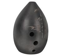 JOINPAYA Ocarina Portatile a 8 Fori in Argilla Nera Motivi Delicati, Comoda da Tenere e Facile da Suonare, per Principianti a Compleanni e Natale