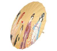 JOINPAYA Ombrello in Legno e Bambù Decorativo Giapponese Struttura Design Raffinato e Superficie Liscia, per Decorazioni di Ristoranti e Locali Tipici