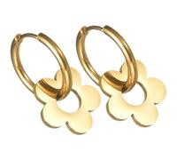 JOINPAYA Orecchini Pendenti da Donna Forma di Fiore Orecchini Floreali in Acciaio Inossidabile da Donna Pendente Floreale