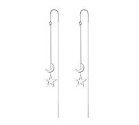 JOINPAYA Orecchini Pendenti Donna Argento in Rame Design Mezzaluna e Stella, Leggeri e Facili da Indossare, come Regalo di Compleanno Elegante e Delicato