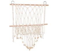 JOINPAYA Organizer Per Giocattoli Appesi Macramè Rete Stoccaggio Per Animali Peluche Per Camerette e Stanze Dei Design Due Strati Per Facile Accesso e Organizzazione