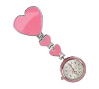 JOINPAYA Orologio da Tasca per Infermieri Spilla a Forma di Cuore Orologio da Infermiera da Donna Luminosa al Buio Resistente e Pratico per Uso Professionale in Ambito Sanitario