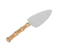 JOINPAYA Paletta per Pizza e Torta in Acciaio Inox Bordo Seghettato, Manico in Bambù Confortevole per Trasferimento e Taglio in Cucina Professionale