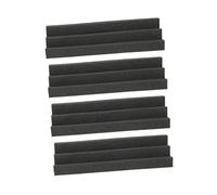 JOINPAYA Pannelli Fonoassorbenti a Cuneo Set da 4 Pezzi 7,5x7,5x30 Cm in Schiuma Acustica Nera ad Alta Densità Ignifuga per Isolamento Acustico Pareti Home Theater Studio Registrazione