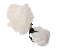 JOINPAYA Parrucca Giudice Uomo Riccia Bianca in Pet Leggera e Riutilizzabile per Feste a Tema e Costume Halloween da Gentiluomo