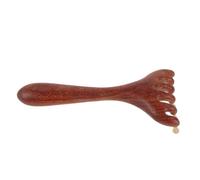 JOINPAYA Pettine da Massaggio in Legno e Corno di Pecora con Denti Larghi, Portatile e Riduce gli Intrecci, per Massaggio del Cuoio Capelluto Quotidiano per Uomo e Donna