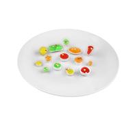 JOINPAYA Pezzi Giocattoli da pranzo bianco accessori da cucina Fai finta di giocare a piatti Piatto per la cena delle bambole stoviglie da cucina per bambole mini stoviglie