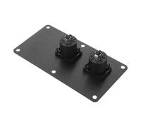 JOINPAYA Piastra Collegamento per Speaker in Lega Alluminio con Doppio Jack Poli per Box Subwoofer e Terminale Audio Professionale per Palco e Studio