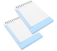 JOINPAYA Planner Settimanale e Blocco Note a Righe con Rilegatura a Spirale Superiore Set da 2 Quaderni 21X14 CM con Pagine Staccabili Agenda Checklist per Ufficio Scuola e
