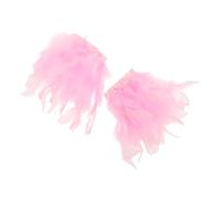 JOINPAYA Polsini Finti da Polso in Organza Rosa Piume Leggere per Maniche, Accessori Decorativi per Servizi Fotografici e Saloni di Manicure Donna