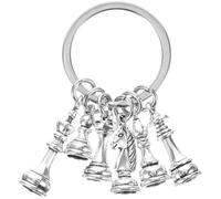 JOINPAYA Portachiavi Pezzo Scacchi in Lega di Zinco Ciondolo Piccolo per Amanti degli Scacchi Decorazione Creativa da Appendere per Borse e Zainetti Souvenir Internazionale a Tema