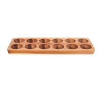 JOINPAYA Portauova Vassoio Rettangolare Elegante per Frigorifero in Legno Marrone Resistente e Infrangibile 12 Posti e Uso Domestico