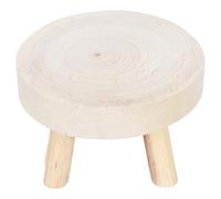 JOINPAYA Portavaso in Legno Semplice per Piante e Fiori, Supporto Stabile per Balcone e Giardino, Sgabello Rotondo Alto per Decorazioni Esterne