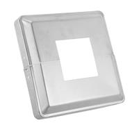 JOINPAYA Post Base Cover Argento in Ferro, Split Post Base per Ringhiera Scala e Fence, Copertura Decorativa, Flexible Fit, Weather Resistant, Forma Quadrata