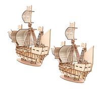 JOINPAYA Puzzle 3D in Legno per Adulti e Kit Costruzione a Vela 2 Set per Decorare Casa e Ufficio