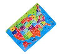 JOINPAYA Puzzle Legno Usa Mappa Educativo Per Anni Puzzle Interattivo Per Sviluppare Competenze Linguistiche e Consapevolezza Didattico Per Ragazzi e Ragazze