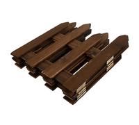 JOINPAYA Recinzione in Legno Anticorrosiva da Giardino Recinzione Divisoria Decorativa per Cortile Set Medio Pali Quadrati 29X34X120 CM Resistente e Riutilizzabile Adatta per Aiuole