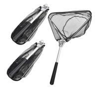 JOINPAYA Retino da Pesca Pieghevole 3 Pezzi in Lega di Alluminio Mini Rete Triangolare Portatile per Atterraggio Pesci e Gamberetti Accessori da Pesca per Acqua Dolci e Salate per e