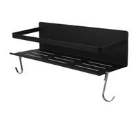 JOINPAYA Ripiano Magnetico per Frigorifero in Ferro Bianco con Gancio, Organizer per Cucina con Drenaggio Acqua senza Danneggiare la Parete, per Spugne e Detergenti