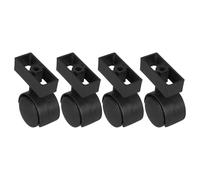 JOINPAYA Ruote per Fioriere da Esterno Design Versatile e Salvaspazio 4 Pezzi in Plastica Nera per Accessorio per Orti su Balcone e Giardinaggio Domestico