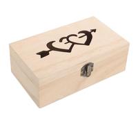 JOINPAYA Scatola Portaoggetti in Legno Coperchio per Aghi e Spilli, Astuccio Portautensili da Cucito Compatto, Contenitore Robusto per Accessori di Cucito e Artigianato per Uso Domestico