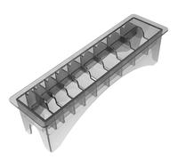 JOINPAYA Scatola Portaoggetti in Plastica Trasparente Nera per Pettine Guida Rettangolare, Supporto Protezione Tagliacapelli 10 Scomparti, Organizzatore Accessori per Parrucchieri