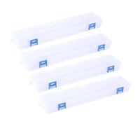 JOINPAYA Scatola Portautensili Portatile 4 Pezzi Coperchio Trasparente Porta Pennelli per Acquerelli e Colori Contenitore Multiuso Leggero per Scrivania e Materiali Artistici