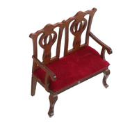 JOINPAYA Sedia Minuscola in Scala Mobili in Legno e Peluche Per Casa Delle Bambole Decorazione Vintage Europea Accessori Per Mini Soggiorno Giocattolo Per Giochi Di Ruolo