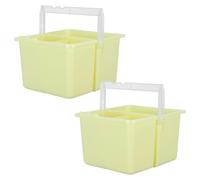 JOINPAYA Set 2 Bacinelle per Pennelli Artista in Plastica, Secchi per Lavaggio Pennelli e Portapennelli, Vaschette 3-in-1 per Pittura, Cancelleria per Studenti, Uso Casa, Scuola e Esterni