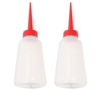 JOINPAYA Set 2 Bottiglie Olio per Macchine da Cucire Ugello Rosso Flaconi Applicatori in Plastica 250 Ml per Lubrificazione Precisa Accessori per Cucito Domestico e Industriale
