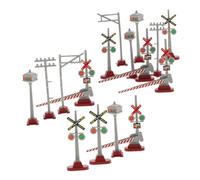 JOINPAYA Set 2 Modelli Semaforo in Miniatura per Modellismo Ferroviario Segnali Stradali e Luci Segnalazione, Kit Educativo di Segnaletica, Accessori Stazione Treni per Gioco